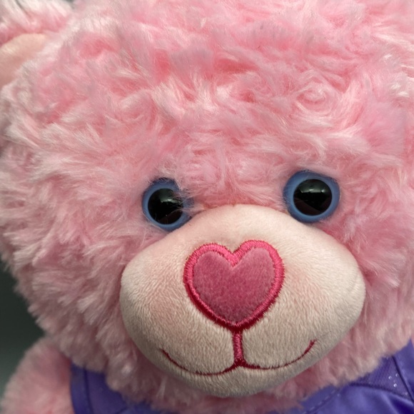 Sweet March 2017 Build A Bear Pink Cuddle Bear w/Purple Tutu look outfit 12/2016 - Picture 3 of 9